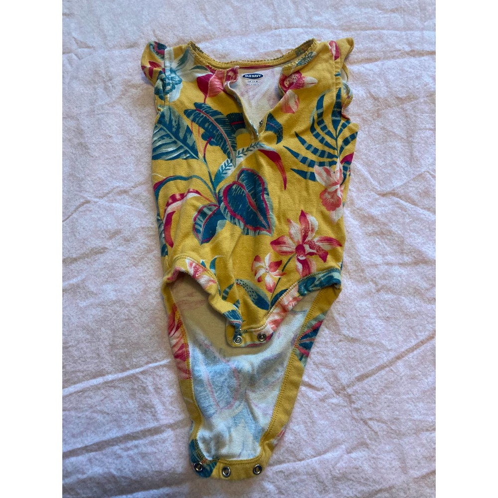 Old Navy Marigold Bodysuit Snap Crotch 18-24 m